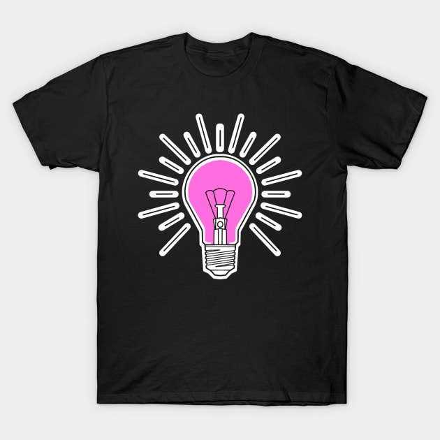 pink lightbulb T-Shirt by weilertsen